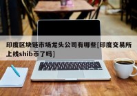 印度区块链市场龙头公司有哪些[印度交易所上线shib币了吗]