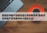 娄底区块链产业园引进公司招聘信息[娄底市区块链产业发展领导小组办公室]